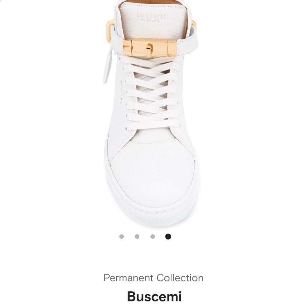 Buscemi (white)
padlock detail hi-top sneakers